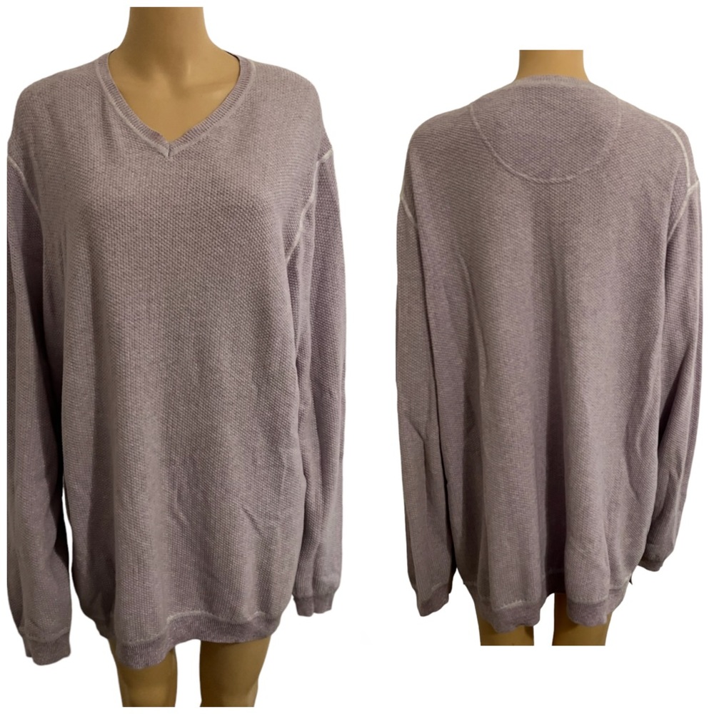 Tommy Bahama Lavender Purple XL V-neck Sweater